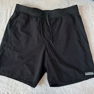 Florence Marine X Men Pickleball Trainer Shorts Large Black Moisture Wicking EUC